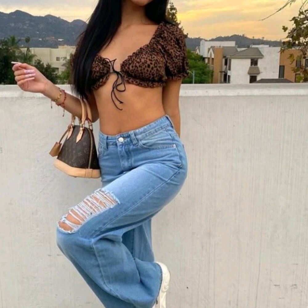 Tie Front Leopard Top